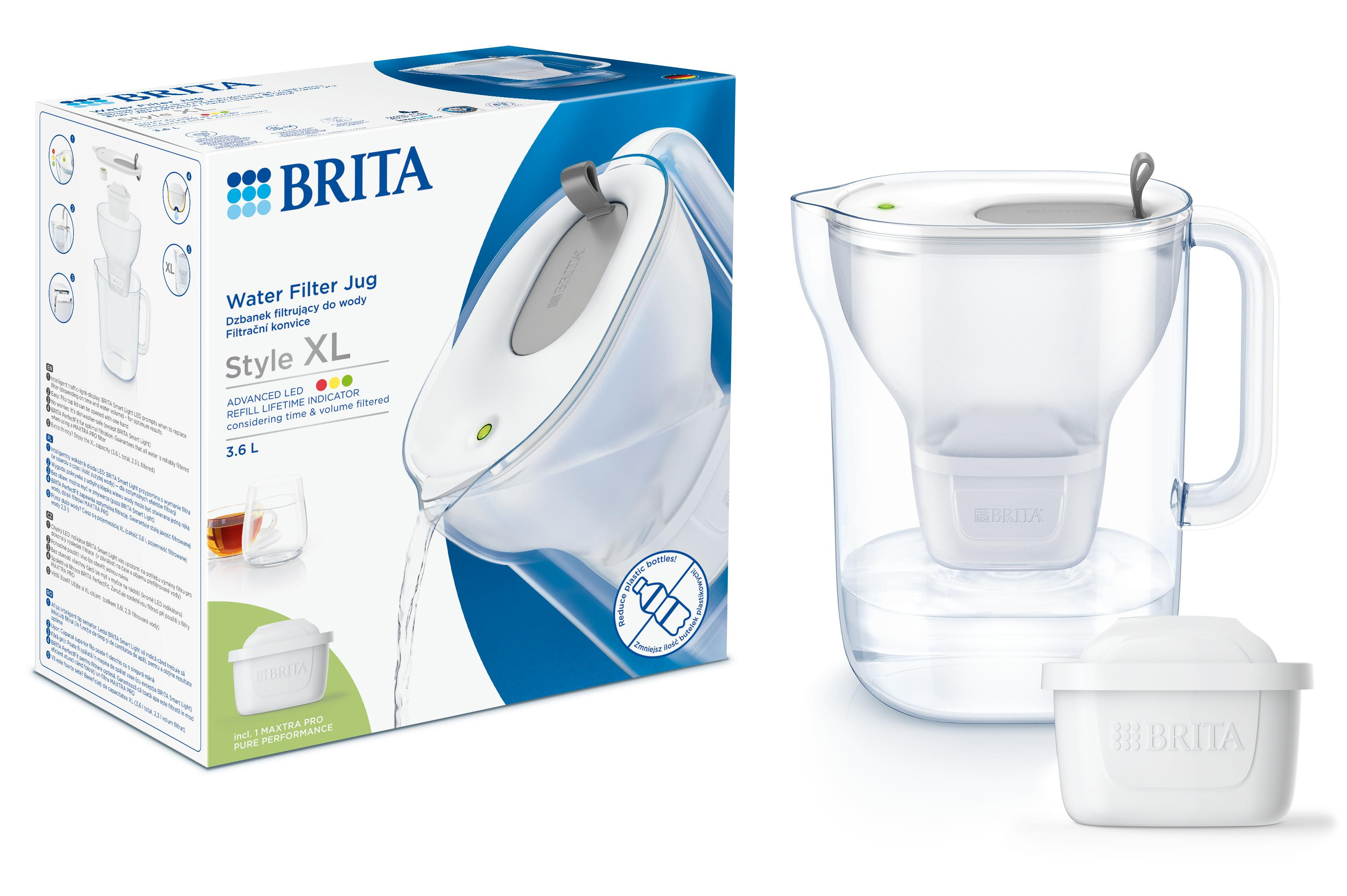 Фільтр-глечик Brita Style XL LED MXpro сірий (1052803)