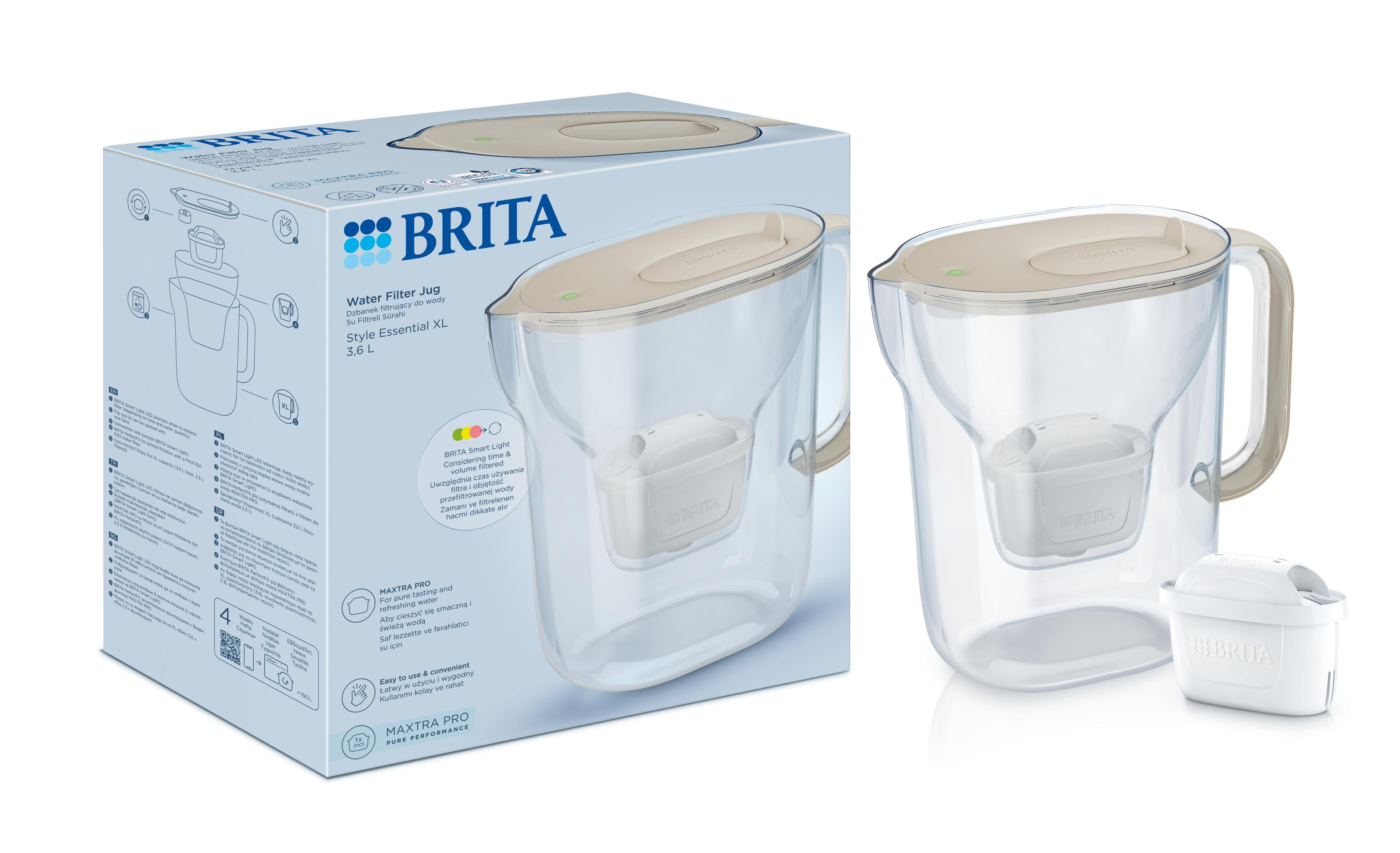 Фільтр-глечик Brita Style Essential XL Mxpro пісочний (1058044)